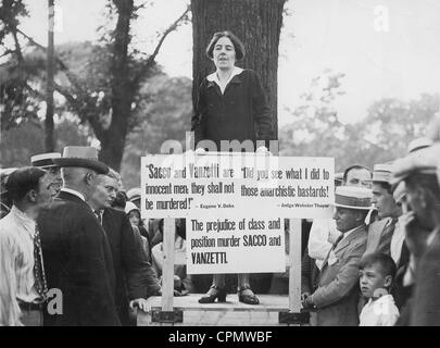 Maria Donovan proteste contro l'esecuzione di Sacco e Vanzetti, 1927 Foto Stock