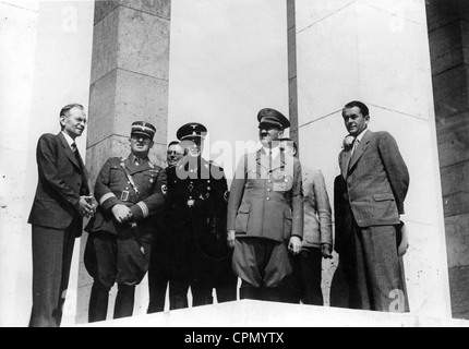 Bruckmann, Liebel, Joachim von Ribbentrop, Adolf Hitler, Albert Speer a Norimberga, 1937 Foto Stock