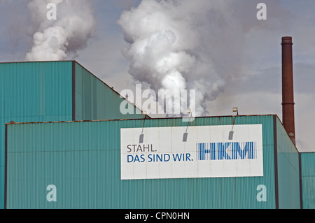 La Krupp Mannesmann stabilimento siderurgico Duisburg Germania Foto Stock