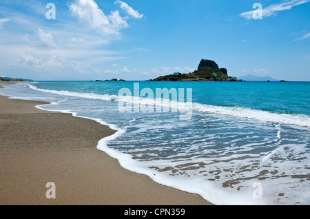 Europa Grecia DODECANNESO, Kos, Kefalos bay e il Kastri little island Foto Stock