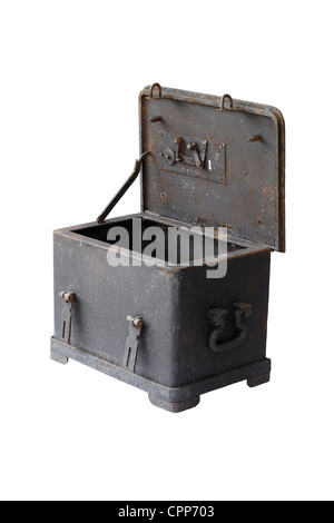 Vecchio petto isolati su sfondo bianco Foto Stock