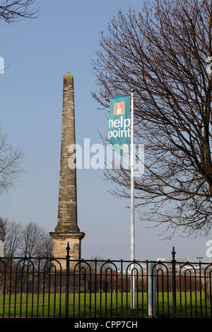 Monumento Nelson nel parco pubblico Glasgow Green, Scozia, Regno Unito Foto Stock