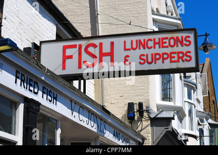 VC Jones Pesce e Patatine shop, Whitstable Kent Foto Stock