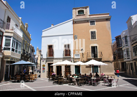 Plaza Constitucio, Alaior Menorca, isole Baleari, Spagna Foto Stock