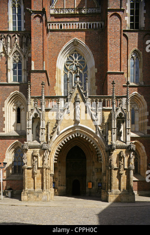 Ingresso principale della Cattedrale di San Giovanni, Wroclaw (Breslavia), Polonia. Foto Stock