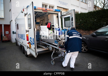 Caso di emergenza pediatrico Foto Stock