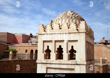 L antico del XII secolo Almoravid Koubba edificio, Marrakech Marocco Africa Foto Stock