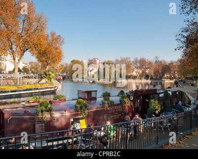 Waterside Cafe Piccola Venezia sul Regent's Canal Foto Stock