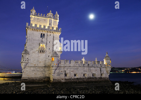 La torre di Belem nella città di Lisbone, Portogallo Foto Stock