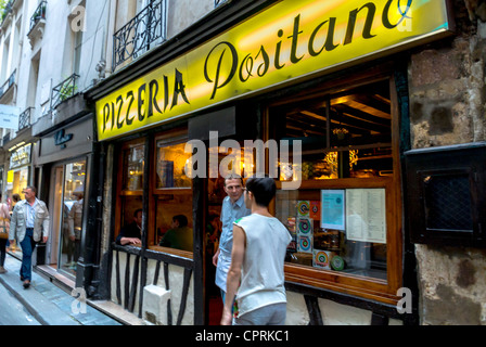 Parigi, Francia, Positano Pizza, Ristorante Italiano nel quartiere Saint Germain des Prés, Pizzeria Foto Stock