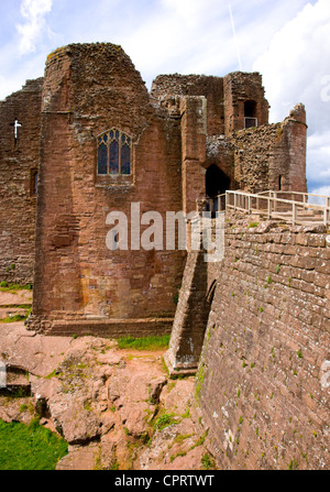 Goodrich Castello è una rovina Norman castello medievale in Herefordshire Foto Stock