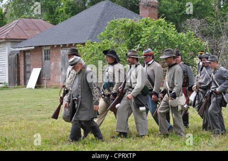 La battaglia di Plymouth Guerra civile rievocazione storica. Foto Stock