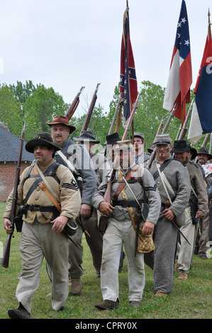 La battaglia di Plymouth Guerra civile rievocazione storica. Foto Stock