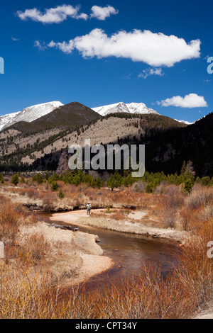 Creek nel Parco Nazionale delle Montagne Rocciose paesaggio - Estes Park, COLORADO, Stati Uniti d'America Foto Stock