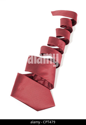 Cravatta in seta su bianco Foto Stock