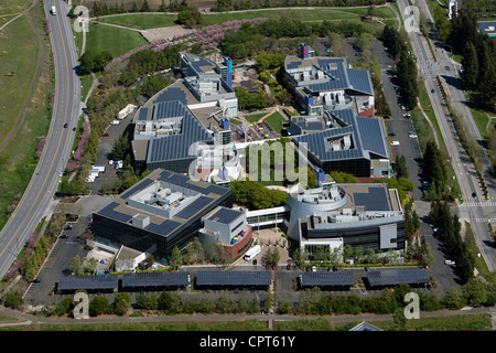 Fotografia aerea del quartier generale di Google, Mountain View, California Foto Stock