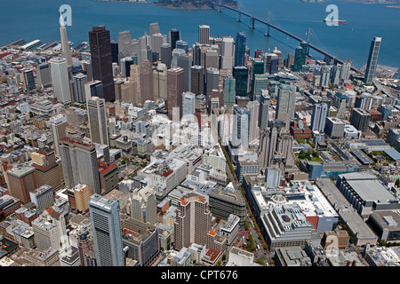 Fotografia aerea Union Square Market Street di San Francisco, California Foto Stock