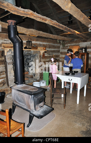 Log Cabin Village Museum, Fort Worth, Texas, Stati Uniti d'America Foto Stock