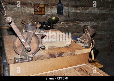 Log Cabin Village Museum, Fort Worth, Texas, Stati Uniti d'America Foto Stock