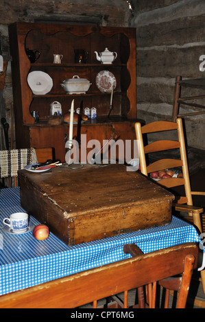 Log Cabin Village Museum, Fort Worth, Texas, Stati Uniti d'America Foto Stock