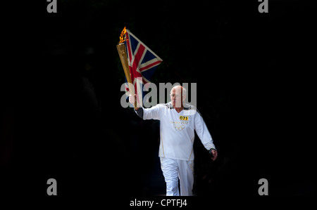 Fiamma olimpica europea bandiera Foto Stock