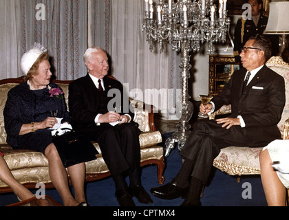 Luebke, 14.10.1894 - 6.4.1972, politico tedesco, Presidente della Germania 1959 - 1969, visita di Stato in Messico, incontro con il Presidente Diaz Ordaz, 24.11.1966, Foto Stock