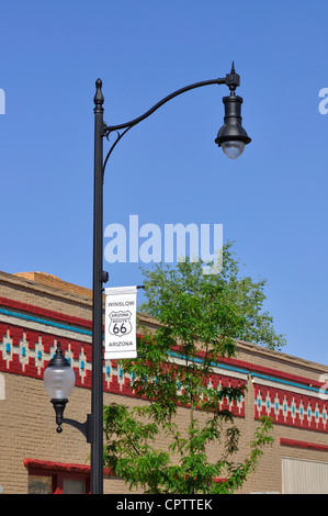 Winslow, Arizona, Stati Uniti d'America - un paese lungo la storica Route 66 Foto Stock