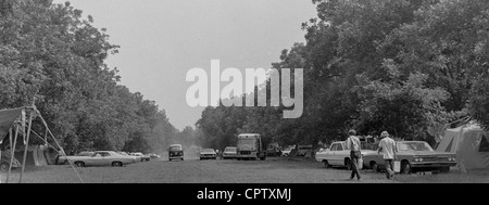 Secondo Atlanta Pop Festival 1970, Campeggio Foto Stock