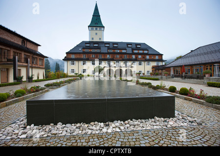 Schloss Elmau Hotel a Elmau nelle Alpi Bavaresi, Germania Foto Stock