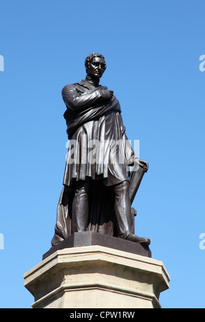 George Stephenson memorial statua Newcastle upon Tyne, England, Regno Unito Foto Stock