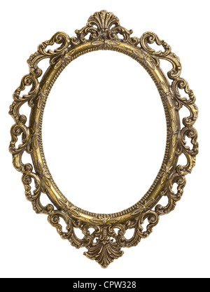 Ottone Vintage telaio metallico, isolata. Foto Stock
