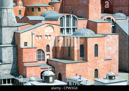 La Hagia Sophia miniture nel parco in miniatura Inwald in Polonia. Miniatura è stata costruita su una scala di 1:25 Foto Stock