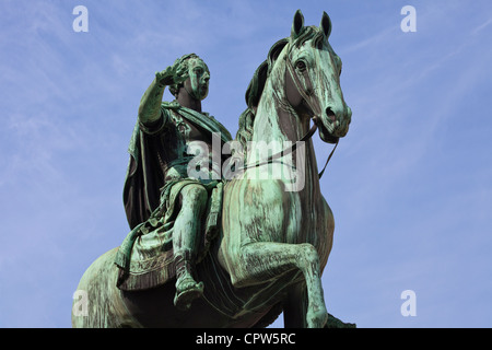 Statua equestre di Giuseppe il secondo (1795-1806) di Franz Anton von Zauner (1746-1822), bronzo, Josefplatz, Vienna, Austria Foto Stock