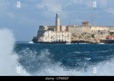 L'Avana. Cuba. Castillo de los Tres Reyes del Morro. Foto Stock