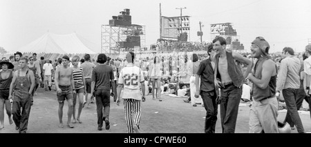 Secondo Atlanta Pop Festival 1970, folla Foto Stock