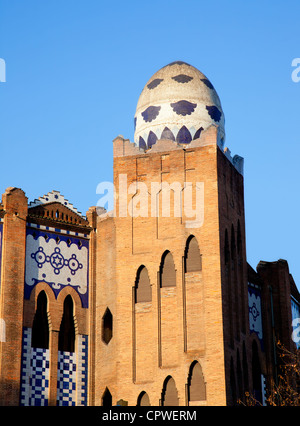 Barcellona bullring La mosaico monumentale uovo dettaglio in Gran via Foto Stock