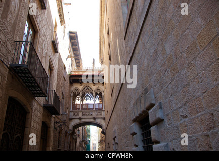 Barcellona Palau generalitat arch corridoio nel Barrio Gotico Foto Stock