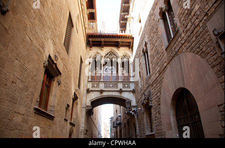 Barcellona Palau generalitat arch corridoio nel Barrio Gotico Foto Stock