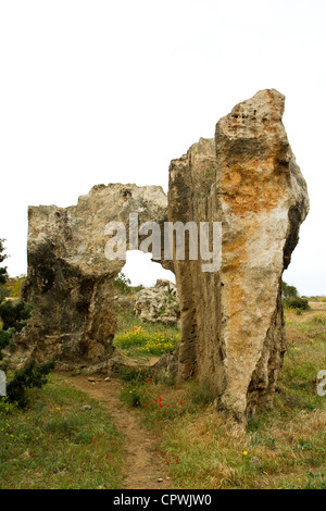 Antico sito le tombe dei re a Paphos, Cipro Foto Stock