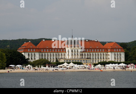 Grand Hotel Sopot vista dal molo Foto Stock