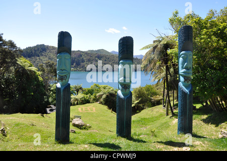 Lochmara Lodge vicino alla città di su Picton Marlborough Sounds Nuova Zelanda Foto Stock