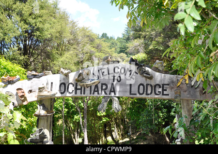 A resort Lochmara Lodge vicino alla città di su Picton Marlborough Sounds. Nuova Zelanda Foto Stock