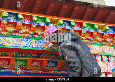 Tibetan House pittura Foto Stock