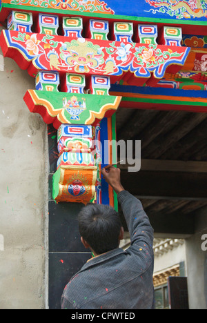 Tibetan House pittura Foto Stock