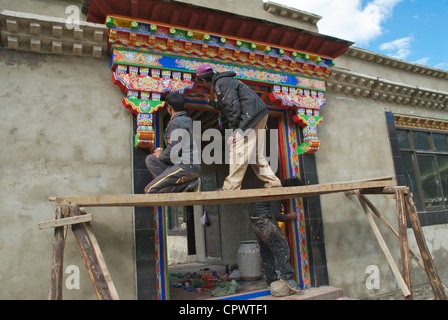 Tibetan House pittura Foto Stock