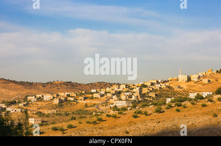 Vista aerea della zona suburbana di Amman in Giordania Foto Stock