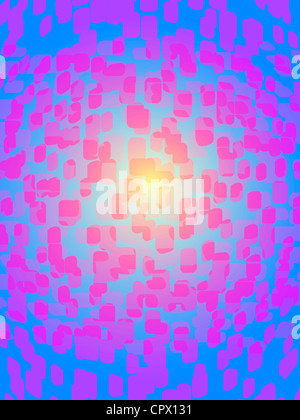 Abstract background - rettangolo di colore rosa che circondano la zona di luce intensa Foto Stock