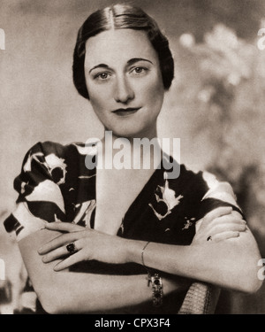 Wallis Simpson, in seguito duchessa di Windsor, nato Bessie Wallis Warfield, 1896 - 1986. American socialite Foto Stock