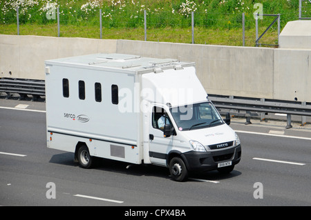 Serco Wincanton prigione van su M25 Autostrada Foto Stock