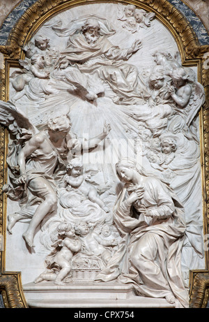 Roma - Annunciazione sollievo dalla chiesa di San Ignazio roma da Filippo Della Valle, 1649 Foto Stock